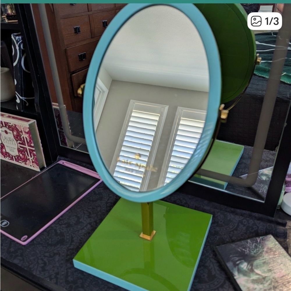 Kate Spade Green and Blue Vanity Mirror